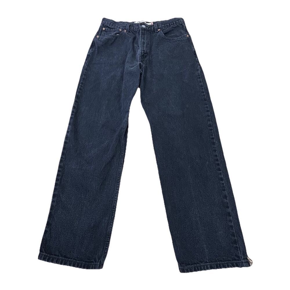 Levis Mens 550 Relaxed Fit Black Jeans Size 34x30 (32X30) Denim Pants Vintage